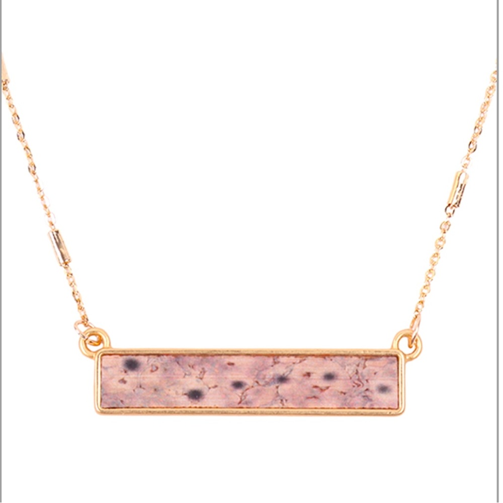 Cork Bar Pendant Necklaxe